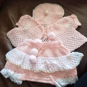 Vintage Crochet Baby Clothes size 0-6 mos